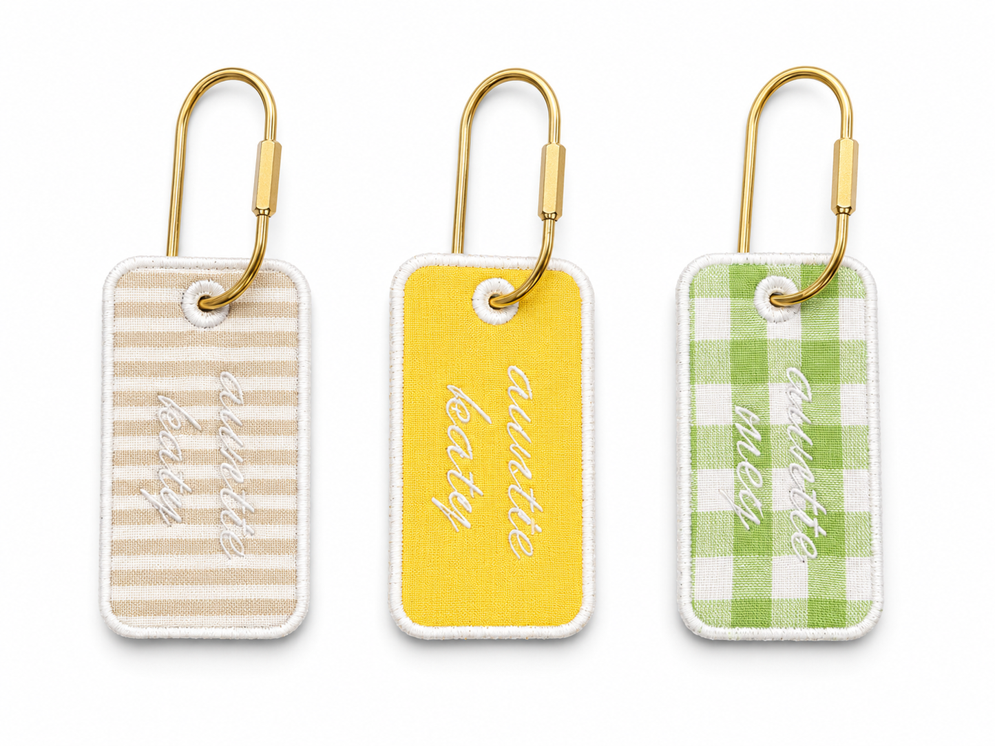 Personalized Embroidered Keychain | Custom Bag Charm