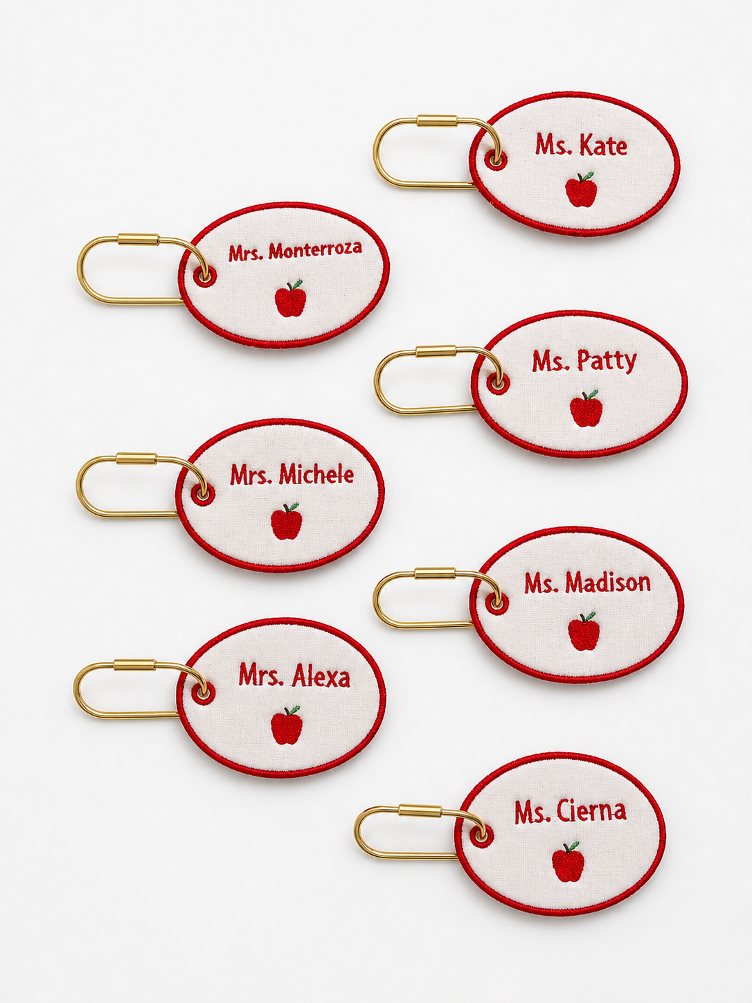 Personalized Embroidered Keychain | Custom Bag Charm