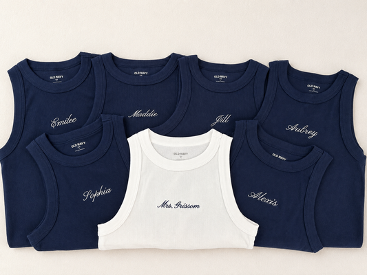 Personalized Ribbed Tank Top | Custom Embroidered Tank