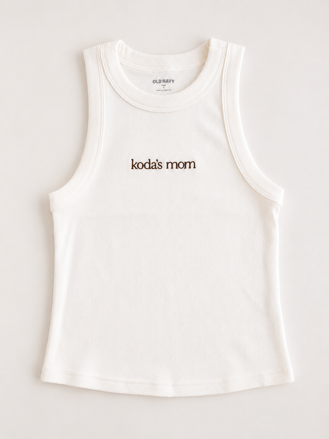 Personalized Ribbed Tank Top | Custom Embroidered Tank