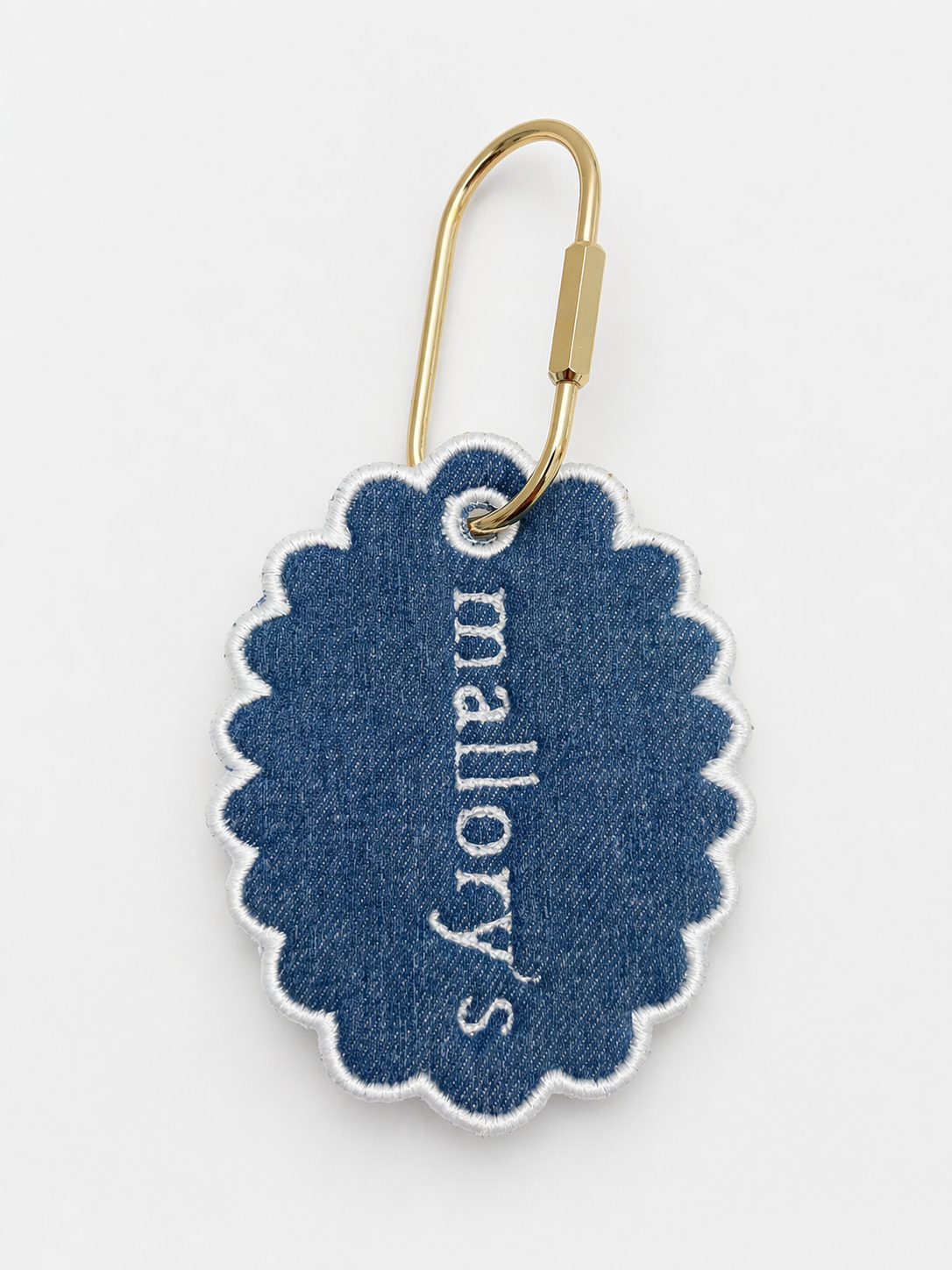 Personalized Embroidered Keychain | Custom Bag Charm