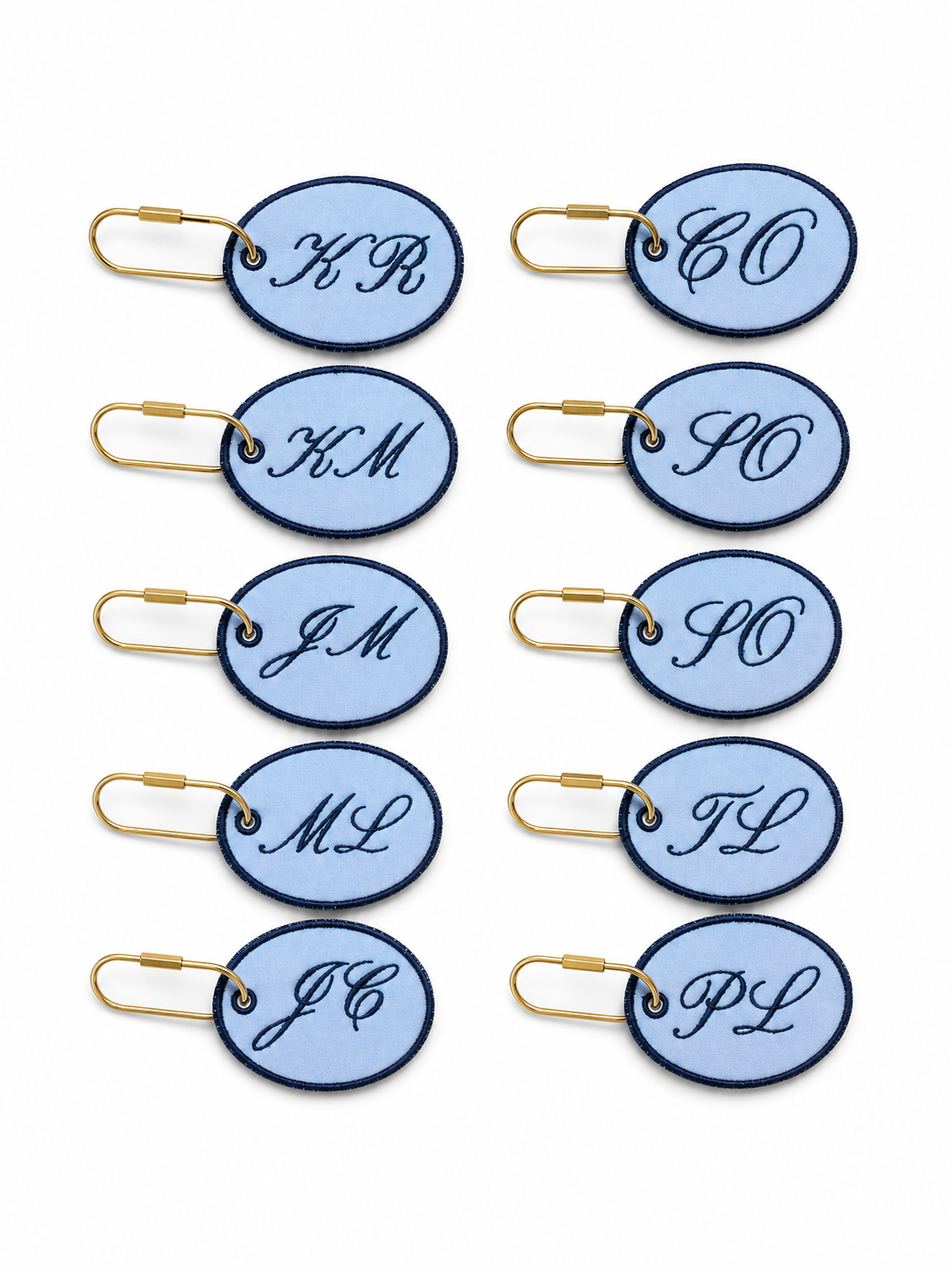 Personalized Embroidered Keychain | Custom Bag Charm