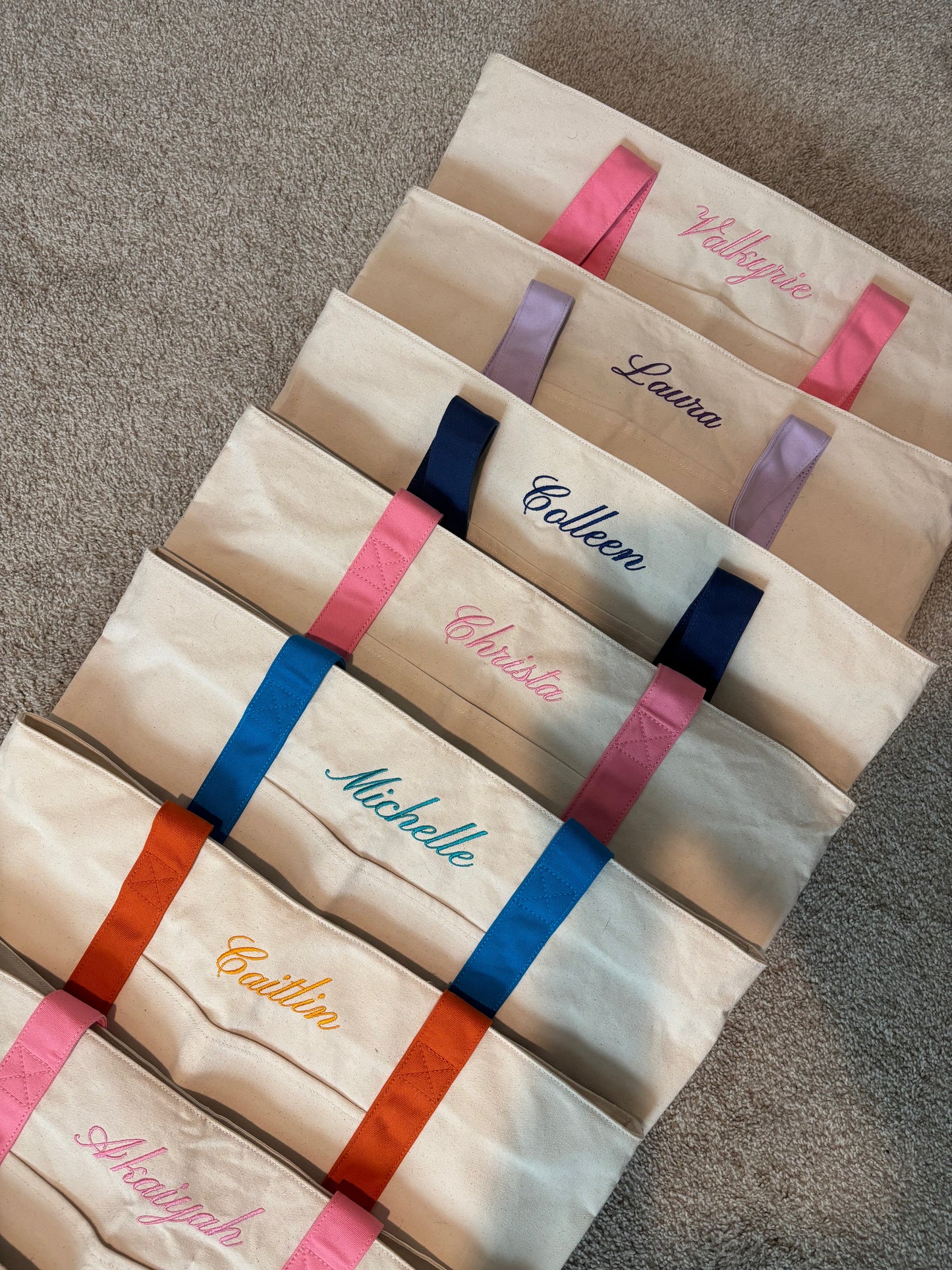 Personalized Embroidered Canvas Tote