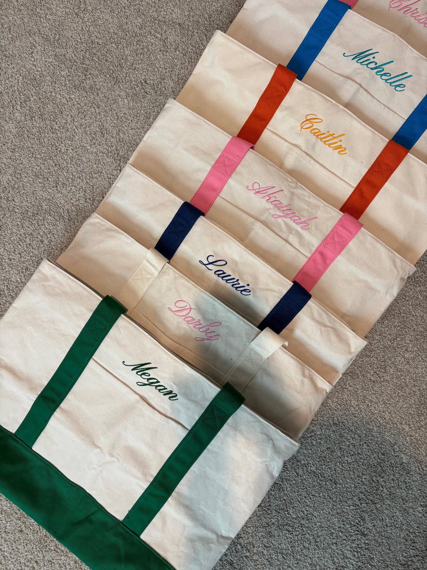 Personalized Embroidered Canvas Tote